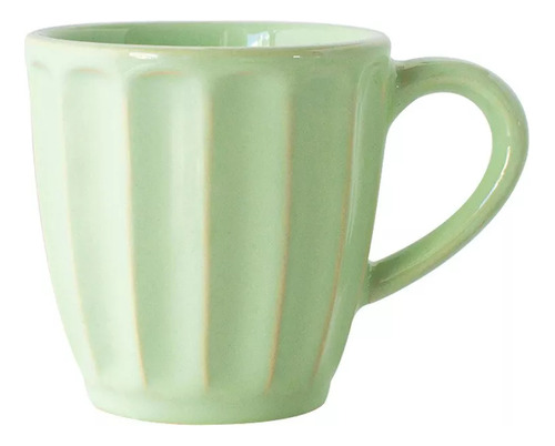 Set X6 Jarro Mug De Cerámica Vainilla Vintage Pastel 350 Ml