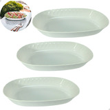 Kit 3 Saladeiras Melamina Branco Para Restaurantes -travessa