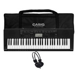 Kit Teclado Casio Ctk3500 Musical 5/8 Com Capa Preta E Fone