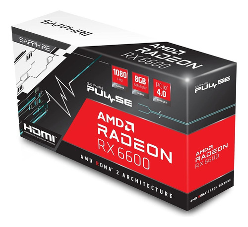 Tarjeta De Video Amd Sapphire  Pulse Radeon Rx 6600 Series Rx 6600 11310-01-20g 8gb