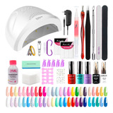 Kit Uñas Manicura Semipermanente Gel Cabina Uv Led Esmaltes