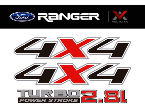 Calcos 4x4 Ford Ranger 2.8 Powerstroke