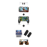 Kit 1 Par Luva Dedo Case + 1 Gamepad + 1 Par Gatilho L1 R1