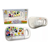 Teclado Piano Musical Infantil 30 Toques Cor Branco