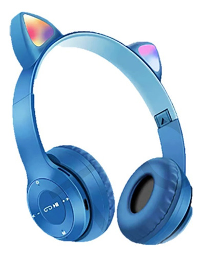 Audífonos Oreja De Gato Led Bluetooth Plegables Colores