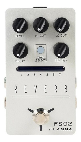 Pedal De Guitarra Flamma Reverb Fs02, Color Plateado