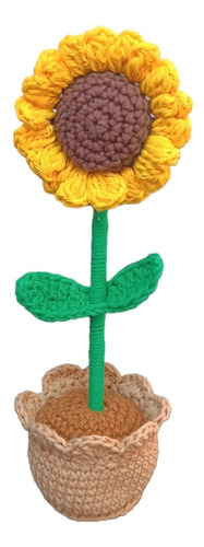 Macetita Con Flor A Crochet!