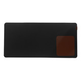 Desk Pad Grande Feltro Com Mouse Pad Couro Marrom