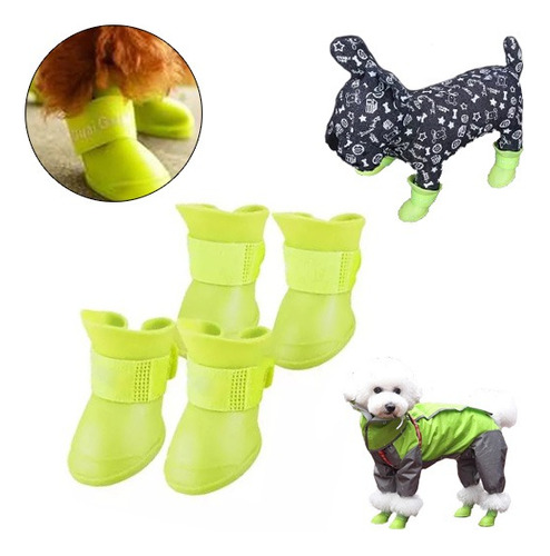 Zapatos De Botas Para Perro De Silicona Antiderrapantes