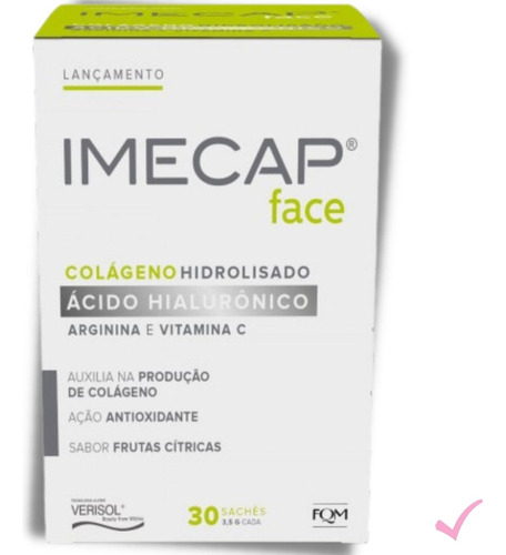 Imecap Face Colágeno E Vitamina C Rosto Antissinais Sachê