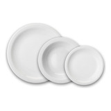 Juego Set X 12 Platos Playo Postre Hondo Porcelana Schmidt