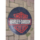 Antiga - Placa De Chapa Da Harley Davidson Decada 80 !!!