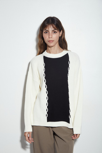 Sweater Combinado Mujer