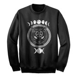 Sudadera-sueter Gato Lunas Pagano Punk Goth Dama