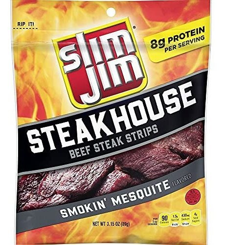 Tiras De Carne Slim Jim Steakhouse, Ahumadas Mesquite