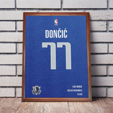 Nba Luka Doncic Dallas Mavericks Poster Camiseta Enmarcado