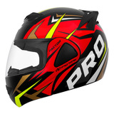 Capacete Para Moto Pro Tork Escamoteável V-pro Jet Factor Vermelho Tamanho 62 