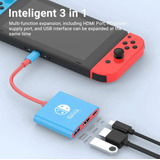 Mini Dock Conversor Video Hdmi + Usb 3.0 Nintendo Switch