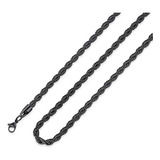 M Mooham Cadena Negra Para Hombres, Collar De Cadena De Cuer