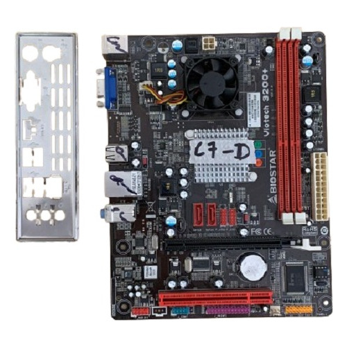 Placa Mae Biostar Viotech 3200+ Com Cpu Integrado E Espelho