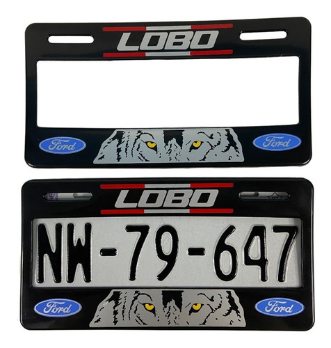 Par De Marcos Portaplacas Plastico Camioneta Ford Lobo