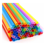 Pack De 100 Bombillas Plásticas Flexibles Colores Fuertes