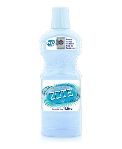 Zote Jabón Líquido Azul / Caja Con 12 Botellas De 1 Litro