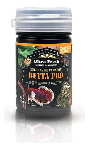 Azoo Ultra Fresh Betta Pro Delicias De Camarón Bettas 48g