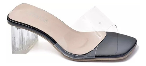 Zapato Dama Tacón Moda De Cristal Transparente Para Mujer