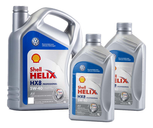 Aceite Shell Helix Hx8 Pro Av 5w40 Vw Vento 2.0 Tsi X 6 Lts