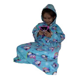 Cobertor Com Mangas E Capuz - Fechado Nas Costas - Infantil