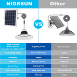 Niorsun Lámpara Colgante Solar, Luz Con Sensor De Movimiento