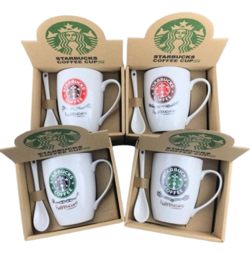 Taza De Café De Cerámica Con Logo De Star.bucks 350ml 