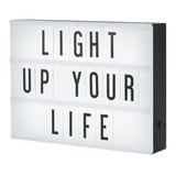 Luminária Led Mensagem Light Box 96 Letras A4