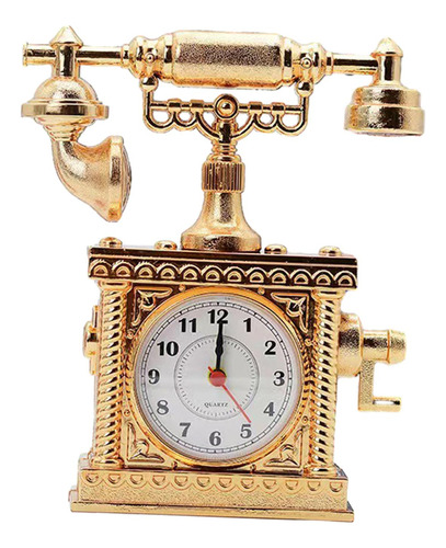 Reloj De Escritorio De Teléfono Retro, Adorno Modelo De