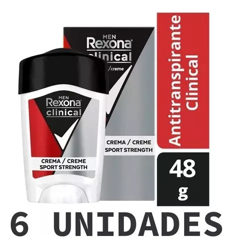 6 Unid Rexona Clinical Men Sport 48g Hombre En Crema