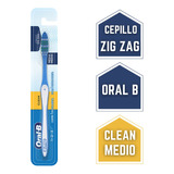 Cepillo De Dientes Oral B Clean Cerdas Zig Zag Medio C/tapa