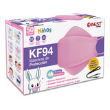 50 Cubrebocas Kf94 Para Niños, Tapabocas Infantil Ligero Y Certificado, Con 4 Capas De Protección Contra Partículas, Ajustador Nasal Oculto, Tecnología Coreana, Ideal Para Niños De 4 A 10 Años (rosa)