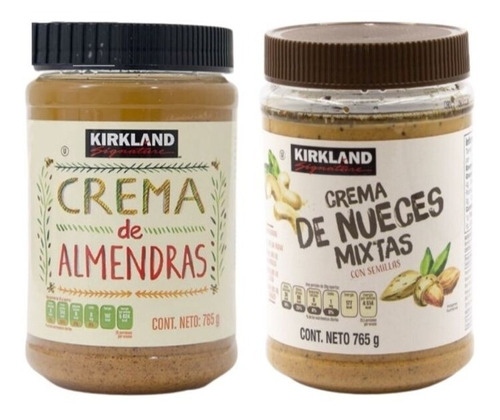 Crema De Almendras Y Crema Nueces Mixta Kirkland Duo Pack  