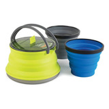 Set 11 De Cocina Sea To Summit X Pot 1,3 Lts Con Vasos Silicona Compacta Camping Trekking