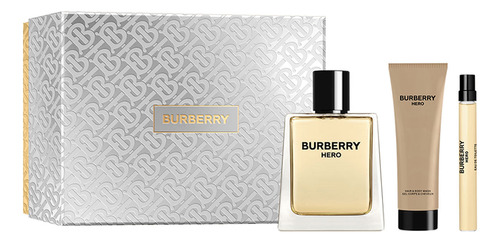 Set Burberry Hero Edt 100 Ml + Edt 10 Ml Y Shower Gel 75 Ml