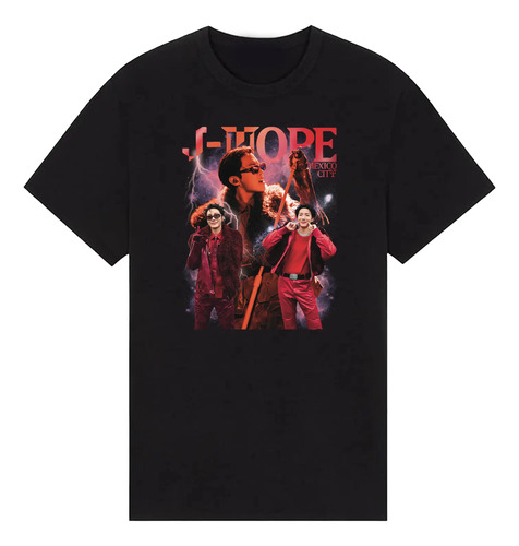 Playera Bts Jhope Kpop Vintage Semitonos Negra Unisex