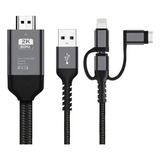 Gift Mirascreen Ld29 3 In 1 Type C/micro-usb To Hdmi Cable .