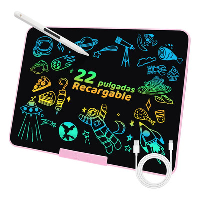 22in Pizarra Magica Tablet Dibujo Lcd Recargable Juguetes Ninos Bolígrafo Electrónico Magnético Color Rosa Nasjac | Meses sin interés