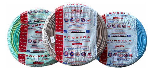 Cable Unipolar 2,5mm Fonseca Combo X 3