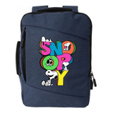 Morral Espalda Snoopy Maleta Portafolio Azul 