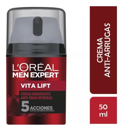 Crema Anti-arrugas L'oréal Hombre Vita Lift Men Expert 50 Ml