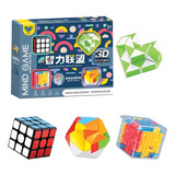 2 Juguetes Educativos Para Niños, Cubo De Rubik De 4 Piezas.