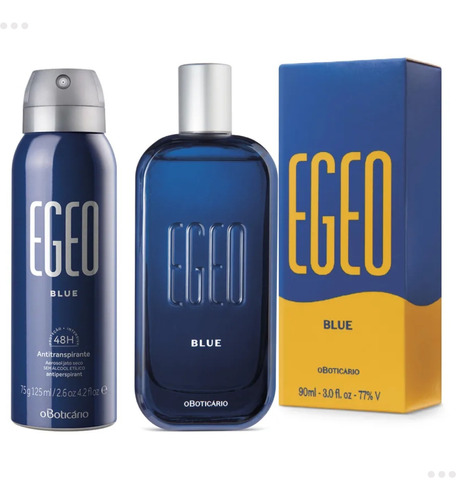 Kit Egeo Blue  Masculino Kit Perfume E Desodorante - (2itens)