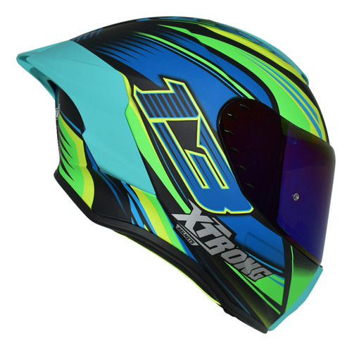 Casco Integral Xtrong Xtr-820 Firewolf - Verde Moteros